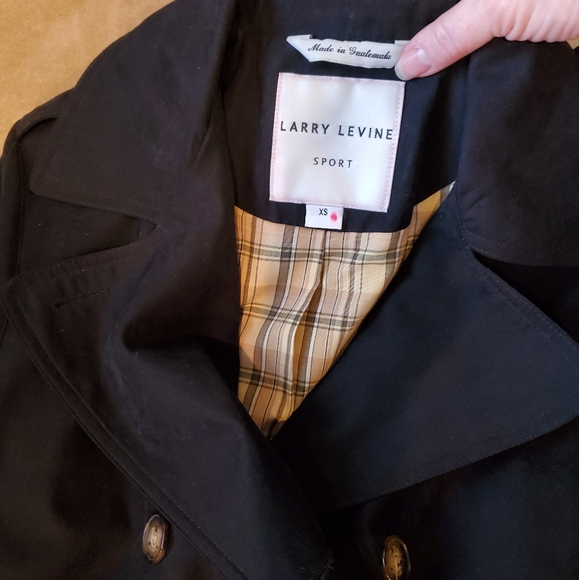 Women's soft black trench coat size XS / S - Picture 8 of 8